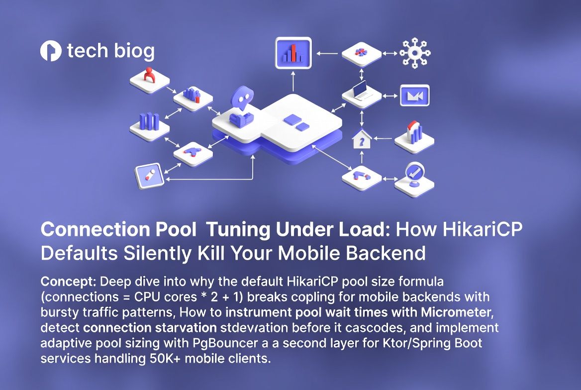 Connection pool tuning: HikariCP defaults kill mobile backends