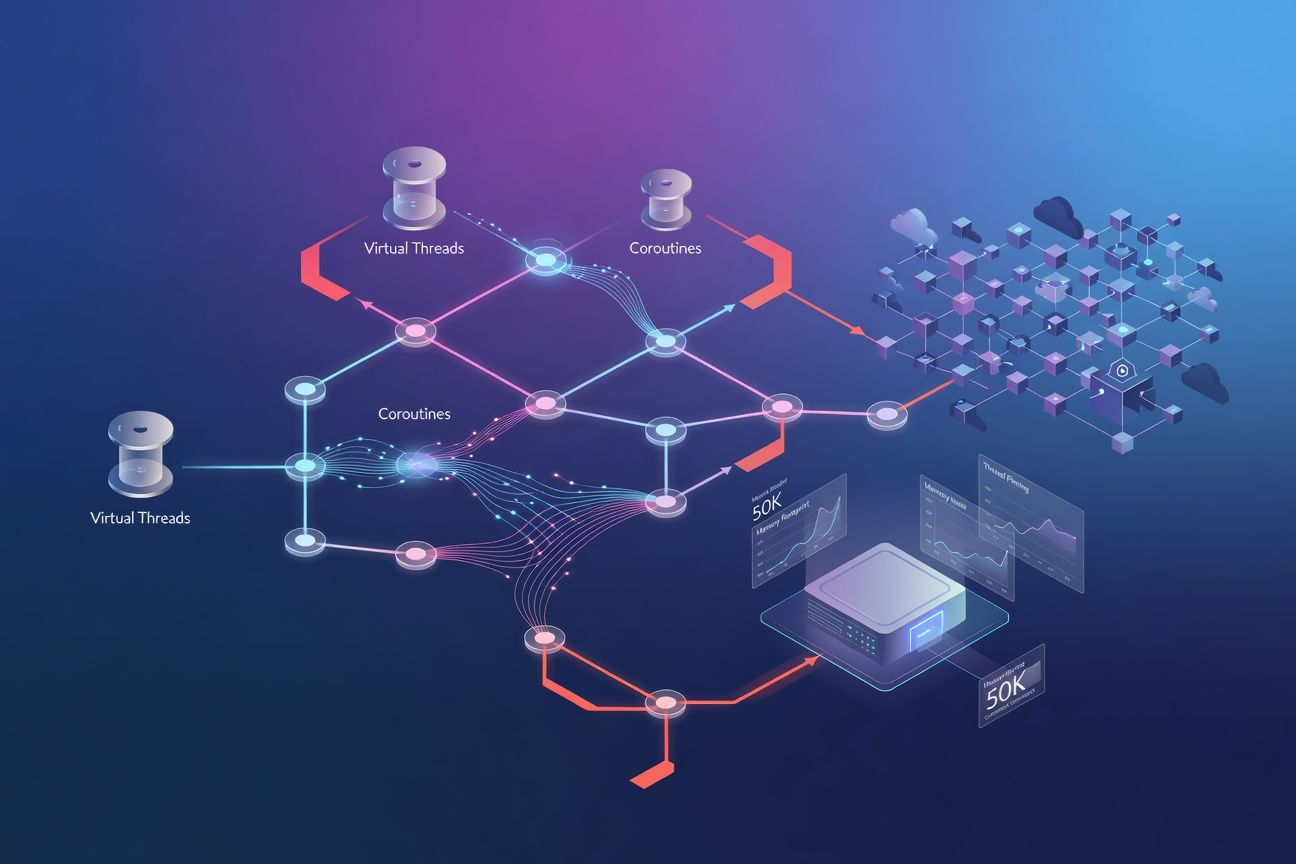 Ktor at 50K connections: coroutines vs virtual threads